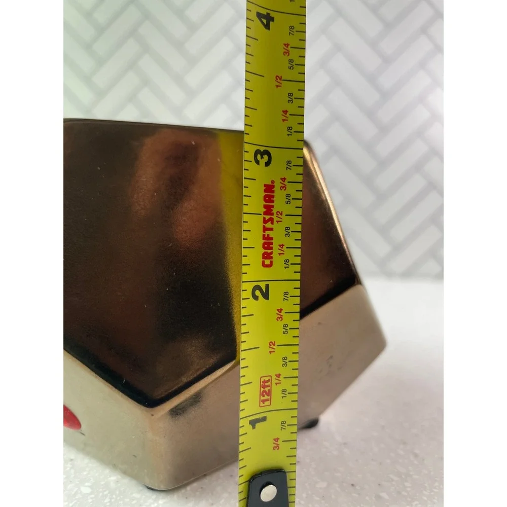 Scentsy Geometric Wax Warmer Metallic Bronze Copper Faceted Electric TESTED